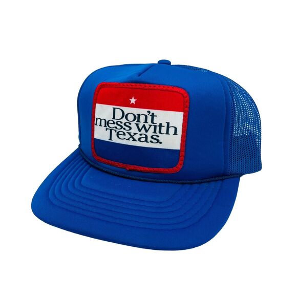 Vintage Don’t Mess With Texas Patch Trucker Snapback Hat Cap - Picture 2 of 3